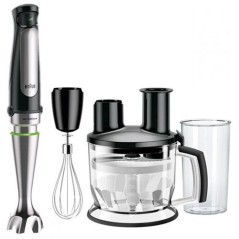 Braun Multiquick 7 MQ 7075X Immersion Blender Premium - Sleek Black & Brushed Stainless Steel for Effortless Blending!